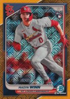 2024 Bowman Mega Box Chrome #2 Masyn Winn Gold Refractor Baseball Card