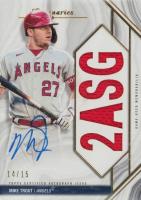 2022 Topps Luminaries Home Run Kings Autograph Relics #HRKARMT Mike Trout Baseball Card