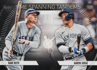 2023 Topps Update Time Spanning Tandems #TS7 Aaron Judge/Babe Ruth Baseball Card