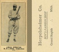 1916 Herpolsheimer Co. #171 Amos Strunk Baseball Card