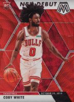 2019 Panini Mosaic #264 Coby White Red Wave Basketball Card
