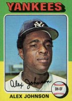1975 Topps Mini #534 Alex Johnson Baseball Card