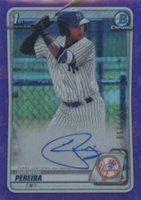 2020 Bowman Chrome Prospect Autographs #CPAEP Everson Pereira Purple Refractor Baseball Card