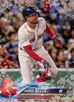 2018 Topps Holiday #24 Mookie Betts Metallic Snowflake Baseball Card