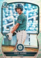 2023 Bowman Chrome Prospects #BCP9 Cole Young Lunar Glow Refractor Baseball Card
