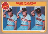 1985 Fleer #628 Giving The Signs Baseball Card