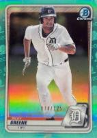 2020 Bowman Chrome Prospects #BCP122 Riley Greene Aqua Refractor Baseball Card
