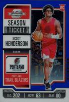 2023 Panini Contenders Optic #46 Scoot Henderson Blue Basketball Card
