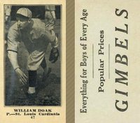 1916 Gimbels #47 William Doak Baseball Card