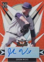 2021 Leaf Valiant Autographs #BAJW3 Jordan Wicks Orange Baseball Card