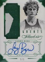 2012 Panini Flawless Greats Patches Autographs #6 Larry Bird Emerald Basketball Card