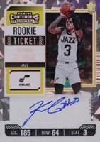 2023 Panini Contenders #144 Keyonte George Autograph-Cracked Ice Basketball Card
