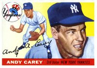 1955 Topps #20 Andy Carey Baseball Card