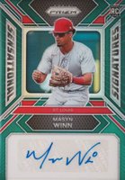 2024 Panini Prizm Sensational Signatures #SSMW Masyn Winn Green Prizm Baseball Card