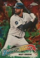 2023 Topps Chrome Logofractor Edition Future Stars #FS4 Riley Greene Green Baseball Card