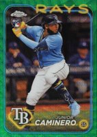 2024 Topps Chrome #213 Junior Caminero Green Wave Baseball Card