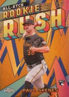 2024 Topps Chrome Update Chrome All-Etch Rookie Rush #1 Paul Skenes Gold Refractor Baseball Card