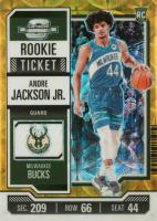 2023 Panini Contenders Optic Rookies #4 Andre Jackson Jr. International Gold Basketball Card