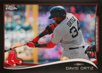 2014 Topps Chrome #201 David Ortiz Batting-Black Refractor Baseball Card