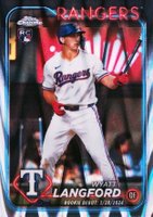 2024 Topps Chrome Update #USC37 Wyatt Langford Raywave Refractor Baseball Card