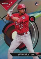 2023 Topps Finest #95 Spencer Steer Refractor Baseball Card