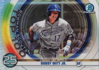 2020 Bowman Chrome Scouts' Top 100 #BTP25 Bobby Witt Jr. Baseball Card
