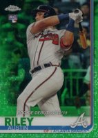 2019 Topps Chrome Update  #61 Austin Riley Green Refractor Baseball Card