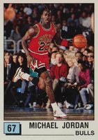 1989 Panini Spanish Sticker #67 Michael Jordan Basketball Card