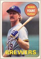 1990 Baseball Cards Magazine Repli-Cards #58 Robin Yount Hand Cut Baseball Card