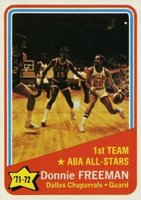 1972 Topps #252 Donnie Freeman Aba All-Stars Basketball Card
