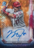 2017 Bowman Ascent Autographs #BA-MT Mike Trout Orange Baseball Card