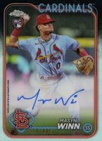 2024 Topps Chrome Rookie Autographs #RAMW Masyn Winn Refractor Baseball Card