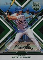2016 Panini Elite Extra Edition Autograph #64 Pete Alonso Emerald Status Die-Cut Baseball Card