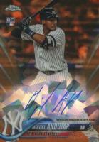 2018 Topps Chrome Sapphire Edition Rookie Autographs #AC-MA Miguel Andujar Orange Baseball Card