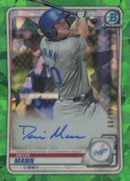 2020 Bowman Chrome Prospect Autographs #CPADMA Devin Mann Green Atomic Baseball Card