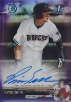 2017 Bowman Draft Chrome Draft Picks Autographs  #CDAPS Pavin Smith Purple Refractor Baseball Card