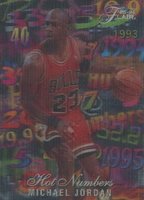 1995 Flair Hot Numbers #4 Michael Jordan Basketball Card