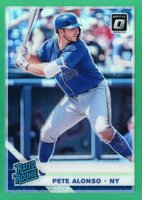 2019 Panini Donruss Optic #82 Pete Alonso Green Baseball Card