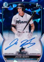 2023 Bowman Sapphire Edition Chrome Prospects Autographs #BSPAJB Jacob Berry Baseball Card