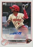 2022 Topps Pro Debut #PD130 Warming Bernabel Autograph Baseball Card