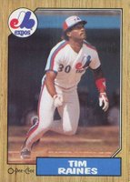 1987 O-Pee-Chee #30 Tim Raines Baseball Card