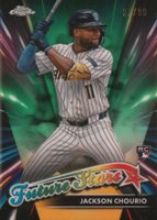2024 Topps Chrome Logofractor Edition Future Stars #FSLE11 Jackson Chourio Green Refractor Baseball Card