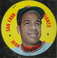1967 Topps S.F. Giants Test Discs # Juan Marichal Baseball Card