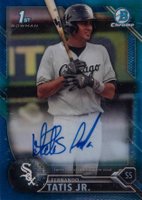 2016 Bowman Chrome Prospects Autographs #FT Fernando Tatis Jr. Blue Refractor Baseball Card