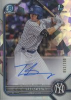 2022 Bowman Chrome Prospect Autographs #CPATS Trey Sweeney Atomic Refractor Baseball Card