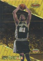 1999 Bowman's Best #30 Tim Duncan Atomic Refractor Basketball Card
