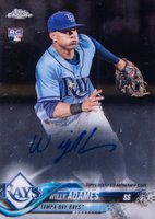 2018 Topps Chrome Rookie Autograph #RA-WA Willy Adames Baseball Card