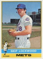 1976 Topps #166 Skip Lockwood Baseball Card