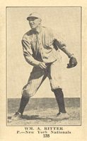 1917 Weil Baking Co. #138 William Ritter Correct spelling Wm. H. Baseball Card