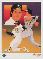 1989 Upper Deck #670 Jose Canseco A's Checklist Baseball Card